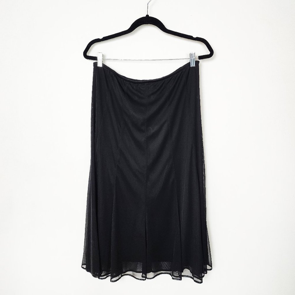Whimsygoth Black Sheer Layer Skirt